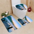 thumbnail image 1 of PUDMAD Mystic Water 3 Piece Bathroom Rugs Set Bath Rug Contour Mat and Toilet Lid Cover, 1 of 2