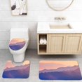 thumbnail image 1 of PUDMAD Mystical Mountain Landscape in Soft Purple and Blue Tones 3 Piece Bathroom Rugs Set Bath Rug Contour Mat and Toilet Lid Cover, 1 of 2