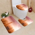 thumbnail image 1 of PUDMAD NYC Skyline at Sunset 3 Piece Bathroom Rugs Set Bath Rug Contour Mat and Toilet Lid Cover, 1 of 2