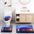 thumbnail image 1 of PUDMAD National Centre Performing Arts 3 Piece Bathroom Rugs Set Bath Rug Contour Mat and Toilet Lid Cover, 1 of 2