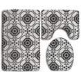 thumbnail image 1 of PUDMAD National Figure 3 Piece Bathroom Rugs Set Bath Rug Contour Mat and Toilet Lid Cover, 1 of 2