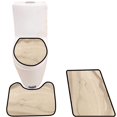 thumbnail image 1 of PUDMAD Natural Marble backgroun 3 Piece Bathroom Rugs Set Bath Rug Contour Mat and Toilet Lid Cover, 1 of 2