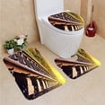 thumbnail image 1 of PUDMAD Nature 3 Piece Bathroom Rugs Set Bath Rug Contour Mat and Toilet Lid Cover, 1 of 2