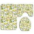 thumbnail image 1 of PUDMAD Nature Exotic Lemon Tree Branches Yummy Delicious Kitchen Gardening 3 Piece Bathroom Rugs Set Bath Rug Contour Mat and Toilet Lid Cover, 1 of 2