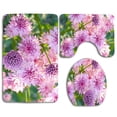 thumbnail image 1 of PUDMAD Nature Pink Pretty Spring 3 Piece Bathroom Rugs Set Bath Rug Contour Mat and Toilet Lid Cover, 1 of 2