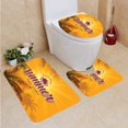 thumbnail image 1 of PUDMAD Nature Sun 3 Piece Bathroom Rugs Set Bath Rug Contour Mat and Toilet Lid Cover, 1 of 2