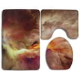 thumbnail image 1 of PUDMAD Nebula Space 3 Piece Bathroom Rugs Set Bath Rug Contour Mat and Toilet Lid Cover, 1 of 2