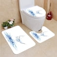 thumbnail image 1 of PUDMAD New Life 3 Piece Bathroom Rugs Set Bath Rug Contour Mat and Toilet Lid Cover, 1 of 2