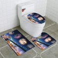 thumbnail image 1 of PUDMAD New Year Fireworks in New York 3 Piece Bathroom Rugs Set Bath Rug Contour Mat and Toilet Lid Cover, 1 of 2