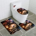 thumbnail image 1 of PUDMAD New Years Eve Celebration 3 Piece Bathroom Rugs Set Bath Rug Contour Mat and Toilet Lid Cover, 1 of 2