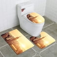 thumbnail image 1 of PUDMAD New York Skyline to Midtown and Lower Manhattan 3 Piece Bathroom Rugs Set Bath Rug Contour Mat and Toilet Lid Cover, 1 of 2