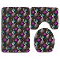 thumbnail image 1 of PUDMAD Night Fun Bowling 3 Piece Bathroom Rugs Set Bath Rug Contour Mat and Toilet Lid Cover, 1 of 2
