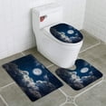 thumbnail image 1 of PUDMAD Night Sky 3 Piece Bathroom Rugs Set Bath Rug Contour Mat and Toilet Lid Cover, 1 of 2