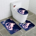 thumbnail image 1 of PUDMAD Night Sky Fireworks Shaped as Canada Series 3 Piece Bathroom Rugs Set Bath Rug Contour Mat and Toilet Lid Cover, 1 of 2