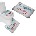 thumbnail image 1 of PUDMAD No Woman No Cry 3 Piece Bathroom Rugs Set Bath Rug Contour Mat and Toilet Lid Cover, 1 of 2
