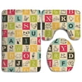 thumbnail image 1 of PUDMAD Nursery Theme 3 Piece Bathroom Rugs Set Bath Rug Contour Mat and Toilet Lid Cover, 1 of 2
