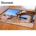 thumbnail image 1 of PUDMAD Ocean Pollution Pier 3 Piece Bathroom Rugs Set Bath Rug Contour Mat and Toilet Lid Cover, 1 of 2