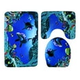 thumbnail image 1 of PUDMAD Ocean Underwater World1 3 Piece Bathroom Rugs Set Bath Rug Contour Mat and Toilet Lid Cover, 1 of 2