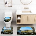 thumbnail image 1 of PUDMAD Ocean View Form Inside a Rock cave in La Jolla 3 Piece Bathroom Rugs Set Bath Rug Contour Mat and Toilet Lid Cover, 1 of 2