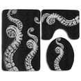 thumbnail image 1 of PUDMAD Octopus Legs 3 Piece Bathroom Rugs Set Bath Rug Contour Mat and Toilet Lid Cover, 1 of 2
