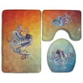 thumbnail image 1 of PUDMAD Octopus Painting 3 Piece Bathroom Rugs Set Bath Rug Contour Mat and Toilet Lid Cover, 1 of 2