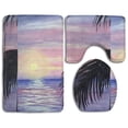 thumbnail image 1 of PUDMAD Oil Painting 3 Piece Bathroom Rugs Set Bath Rug Contour Mat and Toilet Lid Cover, 1 of 2