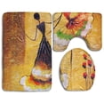 thumbnail image 1 of PUDMAD Oil Painting Spanish Dance 3 Piece Bathroom Rugs Set Bath Rug Contour Mat and Toilet Lid Cover, 1 of 2