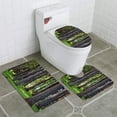 thumbnail image 1 of PUDMAD Old Forest 3 Piece Bathroom Rugs Set Bath Rug Contour Mat and Toilet Lid Cover, 1 of 2