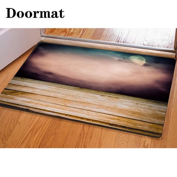 PUDMAD Old Wooden Table Dark Horror 3 Piece Bathroom Rugs Set Bath Rug Contour Mat and Toilet Lid Cover