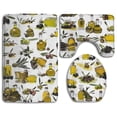thumbnail image 1 of PUDMAD Olive Oil 3 Piece Bathroom Rugs Set Bath Rug Contour Mat and Toilet Lid Cover, 1 of 2