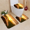 thumbnail image 1 of PUDMAD Opened hardback Book Fanned Pages Blurred Nature 3 Piece Bathroom Rugs Set Bath Rug Contour Mat and Toilet Lid Cover, 1 of 2