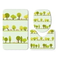 thumbnail image 1 of PUDMAD Orchard Fruit Ripening Picking Pastoral 3 Piece Bathroom Rugs Set Bath Rug Contour Mat and Toilet Lid Cover, 1 of 2