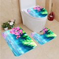 thumbnail image 1 of PUDMAD Orchid in Zen Garden Dew Pond 3 Piece Bathroom Rugs Set Bath Rug Contour Mat and Toilet Lid Cover, 1 of 2