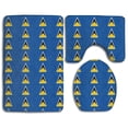 thumbnail image 1 of PUDMAD Originality Saint Lucia Flag 3 Piece Bathroom Rugs Set Bath Rug Contour Mat and Toilet Lid Cover, 1 of 2