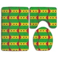 thumbnail image 1 of PUDMAD Originality Sao Tome and Principe Flag 3 Piece Bathroom Rugs Set Bath Rug Contour Mat and Toilet Lid Cover, 1 of 2