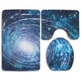 thumbnail image 1 of PUDMAD Outer Space Nebula Star 3 Piece Bathroom Rugs Set Bath Rug Contour Mat and Toilet Lid Cover, 1 of 2