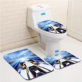 thumbnail image 1 of PUDMAD Overhead Route Perspective from Open Cockpit Racing Car Driving at High Speed 3 Piece Bathroom Rugs Set Bath Rug Contour Mat and Toilet Lid Cover, 1 of 2