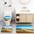 thumbnail image 1 of PUDMAD Pacific Coast Highway 101 in Del Mar 3 Piece Bathroom Rugs Set Bath Rug Contour Mat and Toilet Lid Cover, 1 of 2