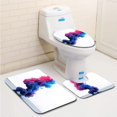 thumbnail image 1 of PUDMAD Paint Splash on a 3 Piece Bathroom Rugs Set Bath Rug Contour Mat and Toilet Lid Cover, 1 of 2