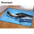 thumbnail image 1 of PUDMAD Pair Dolphins 3 Piece Bathroom Rugs Set Bath Rug Contour Mat and Toilet Lid Cover, 1 of 2