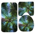 thumbnail image 1 of PUDMAD Palm Tree 3 Piece Bathroom Rugs Set Bath Rug Contour Mat and Toilet Lid Cover, 1 of 2