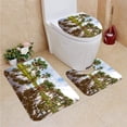 thumbnail image 1 of PUDMAD Palm Tree Reflections 3 Piece Bathroom Rugs Set Bath Rug Contour Mat and Toilet Lid Cover, 1 of 2