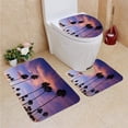 thumbnail image 1 of PUDMAD Palm Trees in Sunset 3 Piece Bathroom Rugs Set Bath Rug Contour Mat and Toilet Lid Cover, 1 of 2