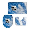 thumbnail image 1 of PUDMAD Pancake 3 Piece Bathroom Rugs Set Bath Rug Contour Mat and Toilet Lid Cover, 1 of 2