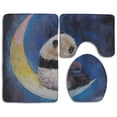 thumbnail image 1 of PUDMAD Panda Sitting on Moon 3 Piece Bathroom Rugs Set Bath Rug Contour Mat and Toilet Lid Cover, 1 of 2