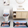 thumbnail image 1 of PUDMAD Panorama Alps Mountain Sunset Light Reflecting in Lake 3 Piece Bathroom Rugs Set Bath Rug Contour Mat and Toilet Lid Cover, 1 of 2