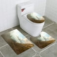 thumbnail image 1 of PUDMAD Panoramic Shoot Morning Fog Over Winding Road XXXXL 3 Piece Bathroom Rugs Set Bath Rug Contour Mat and Toilet Lid Cover, 1 of 2