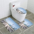 thumbnail image 1 of PUDMAD Panoramic Skyline and Buildings Empty Road 3 Piece Bathroom Rugs Set Bath Rug Contour Mat and Toilet Lid Cover, 1 of 2