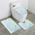 thumbnail image 1 of PUDMAD Paper Airplane Teamwork 3 Piece Bathroom Rugs Set Bath Rug Contour Mat and Toilet Lid Cover, 1 of 2