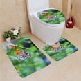 thumbnail image 1 of PUDMAD Paper Kite Butterfly 3 Piece Bathroom Rugs Set Bath Rug Contour Mat and Toilet Lid Cover, 1 of 2